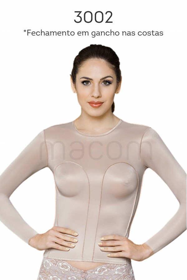 Colete feminino, colchete nas costas, manga longa 3002SMB7